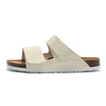 Beige sandal with a brown sole on a white background, Obroi
