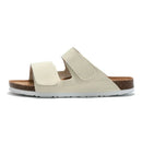 Beige sandal with a brown sole on a white background, Obroi