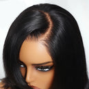 7x5 Lace Side Part Straight Bob Wig With Layers Human Hair Glueless Wig