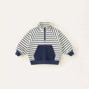 Spring Autumn Children Sweatshirts 1-10Y Boys Cotton Striped Letter Casual Pullover Tops