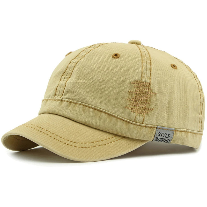 Baseball Cap 6 Panels Baseball Hat Short Brim Sun Cap Adjust Snapback Caps