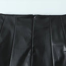 Women Black Back Zipper A-Line Mini Skirt Female Chic Lady Skirts