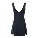 Spring Product Women's French Small Stand Slimming Design Sense Temperament Sleeveless Deep V Dress