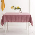 Stone washed Linen Solid Table Cove Natural Fabric Tablecloth for Kitchen Tabletop Decor