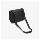 Women Genuine Leather Minimalist Flip Shoulder Crossbody Bags Soft Wide Shoulder Strap Bag
