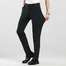 Spring Summer Casual Pants Men Breathable Elastic Slim Straight Business Trousers