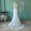 Mermaid Wedding Dress Bohemia Lace Appliques Straps Bridal Gowns