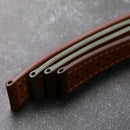 Handcrafted Italian Leather Strap Ventilated Design Men's Ultra-Thin Bracelet