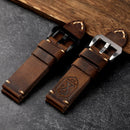 Handmade First Layer Leather Strap Men Thickened Vintage Style Suitable For Military Watches