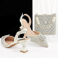 Women Shoes Matcing Bag Set in Design Quality Pumps for Wedding