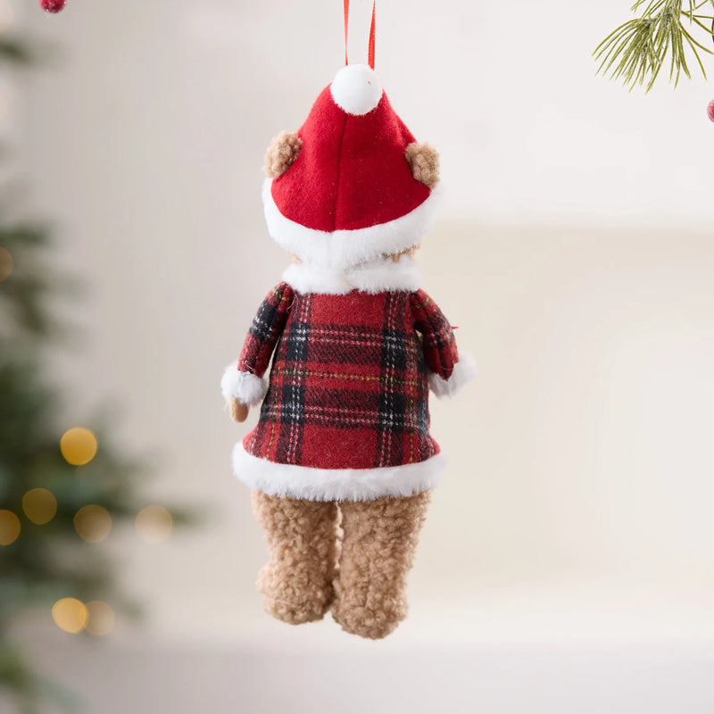 Christmas Bear Christmas Tree Hanging Family Room Decoration Fabric Teddy Bear Hanging