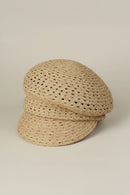 Women's Open-Weave Newsboy Cap Lightweight Summer Hat Casual Vacation Cap
