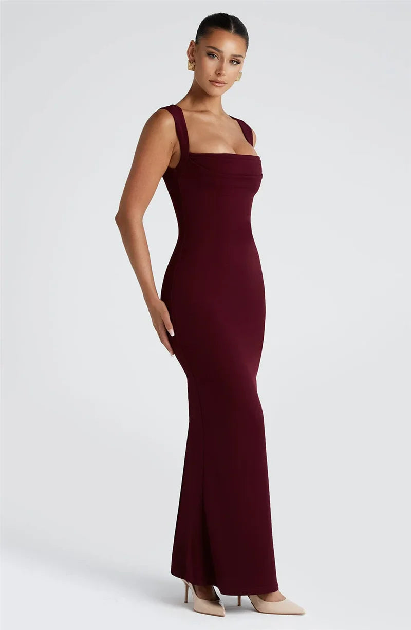 Sleeveless Maxi Dress For Woman Spring Summer Bodycon Club Party Long Dress