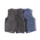 Men Retro Casual Denim Vest Sleeveless Jeans Jacket Unisex Waistcoat Vest