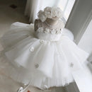 Girls' Wedding Dress White Girls Birthday Princess Dresses Gown Flower Girl Party Kids Outfit Costume Children