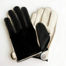Retro Leather Gloves For Men Winter Touched Fleece Lined Warm Black Mittens Youth