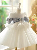 Princess Ball Gown Pearls Design Kids Wedding Birthday Baptism Party Girls Dresses
