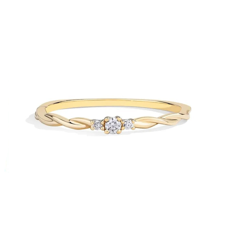 Moissanite Diamond Ring for Women Half Bind Stackable Engagement Anniversary Jewelry Gifts