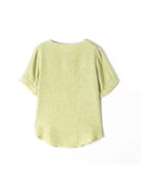 Woman Floral Jacquard Blouses Real Silk O Neck Short Sleeves T Shirts Summer Top Blue