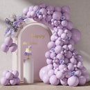 96pcs Pastel Blue/Pink/Yellow/Purple Balloons Set (18/12/10/5 In) for Garland Arch, Premium Latex Balloons for Birthday/Wedding