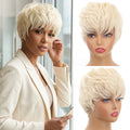 Short Pixie Cut Wigs for Women Short Heat Resistant Layered Wig with Bangs Natural Looking Wig