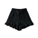 Casual Sweatpants High Waist Waffle Shorts Summer Lace Women