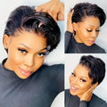 Collage of a woman with styled hair, showing different angles, Obroi