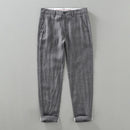Linen Harem Pants Men Solid Casual Thin Breathable Trousers Spring