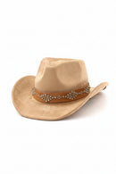 Classical Suede Brim Western Cowboy Fedora Hat For Women Men Church Jazz Hats Travel Hat