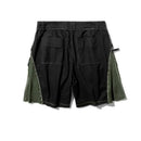 Summer Men Tide Dark Shorts Loose Deconstructed Capris Patchwork Casual Knee-Length Pants