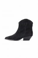 Autumn Western boots Pointed toe Slip-on Middle heel Short boots Women's Boots