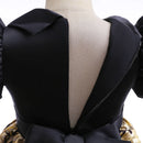 Elegant Children's Dress Girls Polo Neck Bubble Sleeve Birthday Party Princess Dress Halloween Girls Clothing