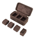 Genuine leather Watch Case Travel Storage Box for Ring Earrings Cufflinks Best Gift
