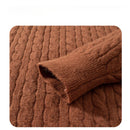 Vintage Casual Knitted Sweater Men Thick Warm Loose Pullover Jumper Knit Winter Sweater