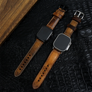 Apple Watch Ultra 2 series 9 8 7 6 SE 54 Fine italian Leather strap for iWatch