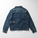 Retro Lapel Denim Cargo Jacket Men's Cotton Casual Motorcycle Coat