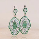 Natural Sky Blue Topaz Hyperbole Earrings 925 Sterling Sliver Gemstone Vintage Drop Earrings For Women Party