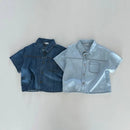 baby newborn items toddler boy denim two-piece set baby set