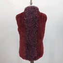 Fur vest with wool front and black warm