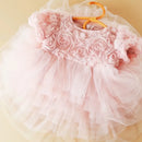 Baby Girl Princess Flower Dress Short Puff Sleeve Infant Toddler Child Tulle Birthday Wedding Baby Clothes 1-10Y