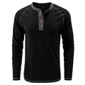 Men Henley Collar Solid Color Tee Tops Men Casual Slim Fit Tshirts Men Tees