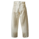 Distressed Spliced Cargo Pants Mens Streetwear Loose Pocket Wide Leg Trousers Men
