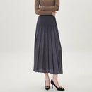 Women Pleated Loose  Design and Casual Versatile Elegant Female Half Skirt