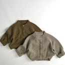 Children Sweater 1-6Y Boys Loose Cardigans Coat Girls Knitted Retro Casual Outwear Top