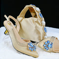 Lastest Italian Design Ladies Shoes with Matching Bag Set Shoes and Bag Set