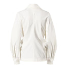 Women Blouse Early Spring Shirt Puff Sleeve Drawstring Ladies Tops