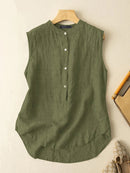 Summer Elegant Tanks Tops Women Sleeveless Blouse Casual Loose Beach Shirt Female Holiday