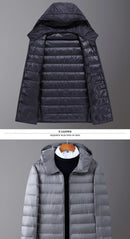 Duck Down Light and Handsome Trend Autumn and Winter Stand Collar Short Down Jacket