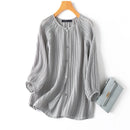 Casual Pleats Tunic Women Blouse Shirts Autumn