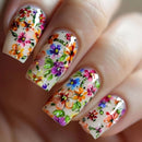 24pcs/set Medium long nails square ballet tips flowers butterfly for spring summer press on false nail